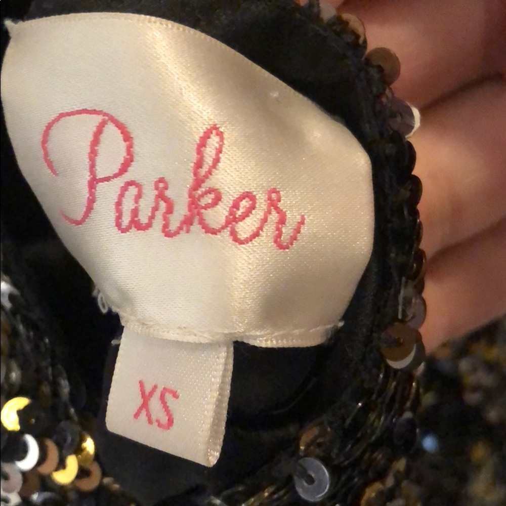 Parker Gold and Black Sequin Dress XS - Picture 3 of 8